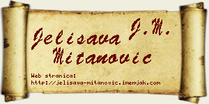 Jelisava Mitanović vizit kartica